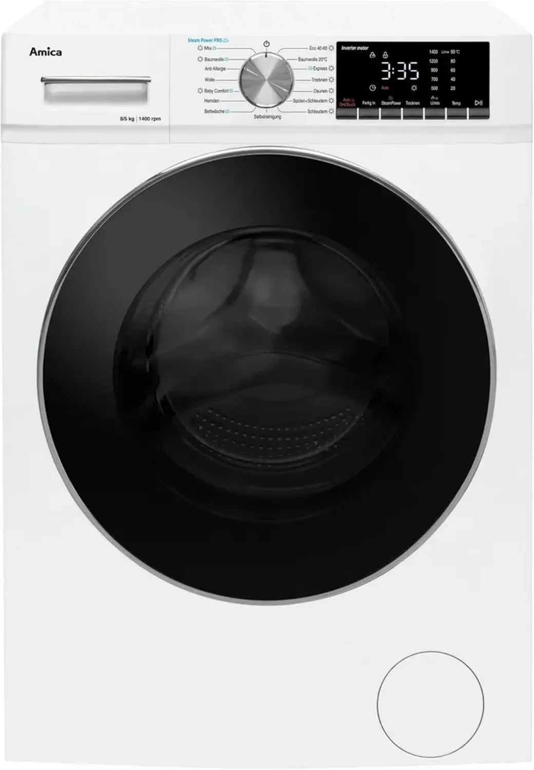 Amica Waschtrockner 8/5kg 1400 U/min LED-Anzeige AquaStop