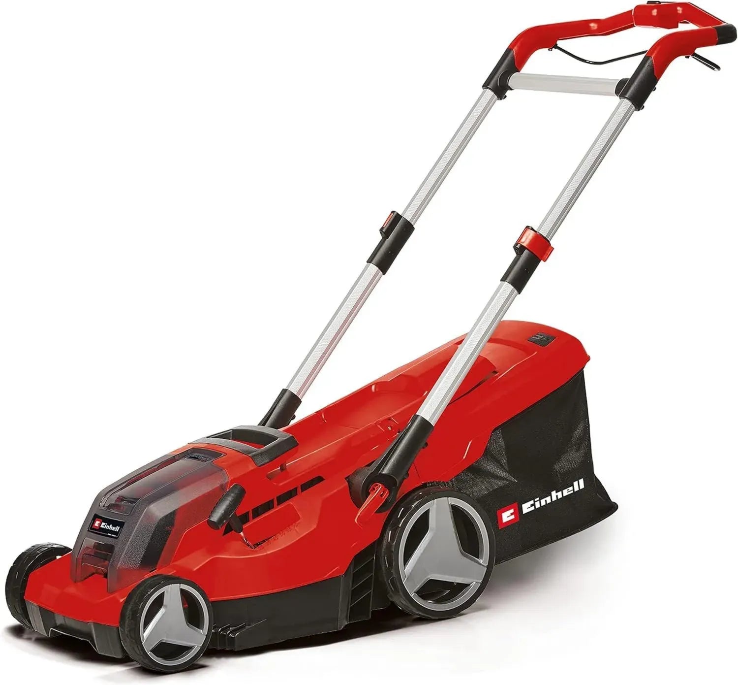 Einhell Akku-Rasenmäher 36V, 38cm, Bürstenlos, Mulchfunktion, 45L Fangsack, inkl. 2x 4Ah Akkus + Ladegerät