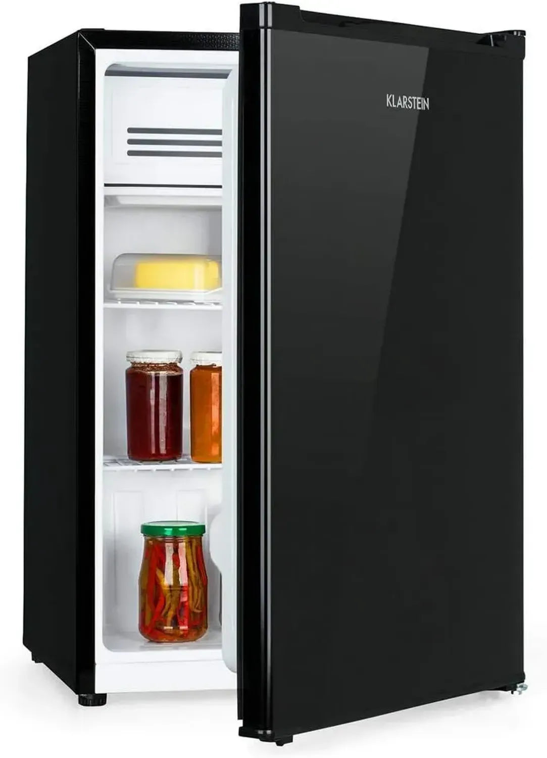 Klarstein Delaware Mini-Kühlschrank, 76L, flexibler Stauraum, 4L Gefrierfach, großes Flaschenfach, anthrazit