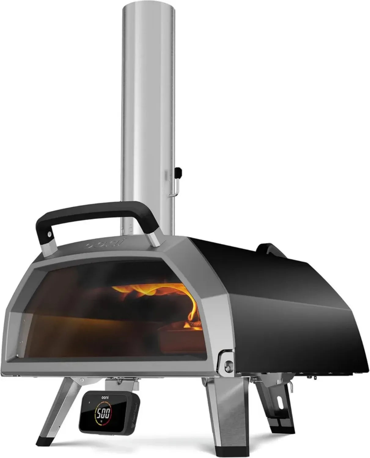 Ooni Karu 2 Pro Mehrfachbrennstoff Pizzaofen - Robuster Edelstahl Außenofen mit integrierter Temperaturkontrolle für 40 cm Pizzen, Schwarz