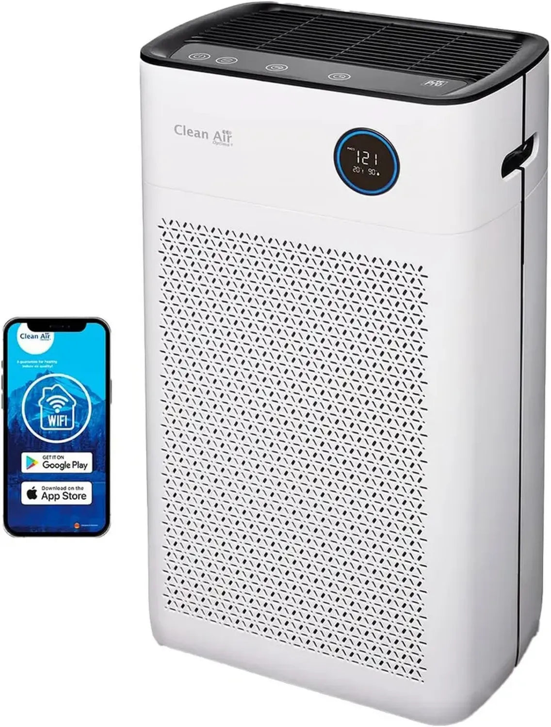 Smart Luftreiniger CA-510Pro mit HEPA und UV-C Ionisator, Leiser Betrieb <10dB, 468m³/h, Abdeckung bis 110m²