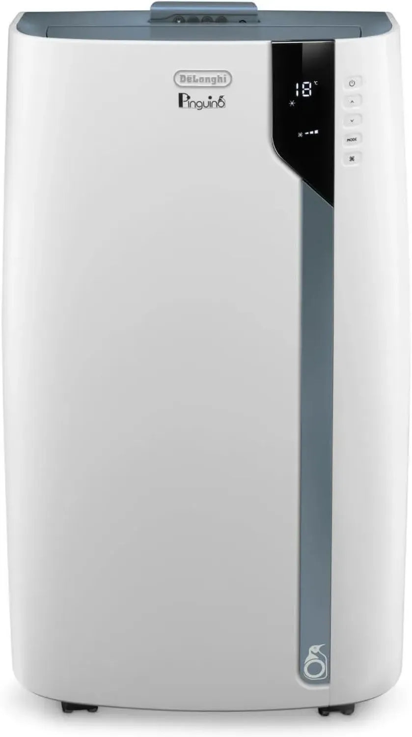 De'Longhi Pinguino PAC EX105 Klimaanlage Mobil, 10.000 BTU/h, EcoRealFeel, bis 100m³, Entfeuchtung & Belüftung, 24-Stunden-Timer, A+++, Weiß