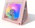 Tragbarer CD-Player mit HiFi-Lautsprechern, Bluetooth 5.3, USB/AUX, RGB-Beleuchtung, für Zuhause/Büro, wiederaufladbar, in Pink