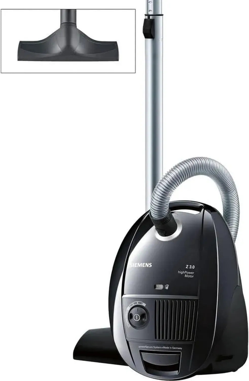 Siemens Bodenstaubsauger Z 3.0 VSZ3B212, effizient mit Beutel, Hygiene-Filter, vielseitige Bodendüse, 600 W, niedriger Energieverbrauch