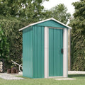 Gartenschuppen aus verzinktem Stahl mit Schiebetür, 126x97,5x177cm, Grün