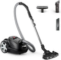 Philips 8000-Serie Staubsauger mit Beutel, 900W Motor, LED TriActive+ Düse, HEPA-Filter, 12m Reichweite, langlebige Beutel, Schwarz