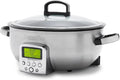 GreenPan Elite Elektrischer Kochtopf 5.6L, Einfache Vorwahlen für Braten, Sautieren, Rühren und Reiskochen, Keramik Antihaftbeschichtung ohne PFAS, Spülmaschinenfest, LED-Anzeige, Edelstahl