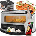 Heidenfeld Elektrischer Pizzaofen 1850W mit Pizzastein & Schieber, 450°C