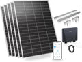 Leistungsstarkes 1000W Balkonkraftwerk Set mit Halterung – Inkl. 800W Mikro-Wechselrichter & Solarpanel – Einfach Installieren, Ideal für jeden Balkon