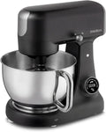 MEDION Küchenmaschine mit Fleischwolf, 4,6 L Edelstahlschüssel, 800W leiser Motor, Sensor-Touch-Display, Schneide- und Knetfunktion, Schwarz