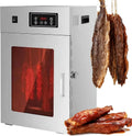 Edelstahl Reifeschrank 7.5kg, Perfekte Temperaturkontrolle 30-90°C – 14 Aufhängestangen für Biltong, Fleisch und Gemüse
