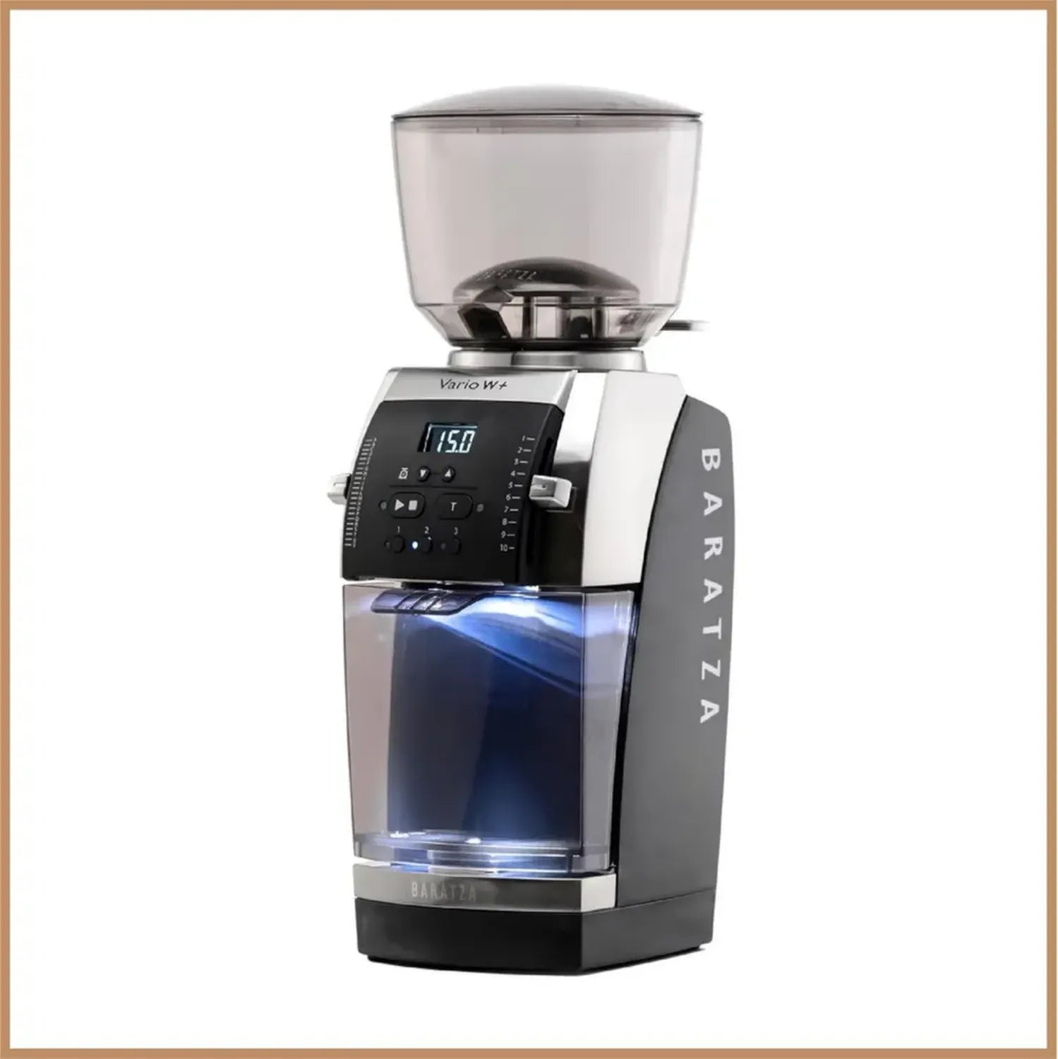 Baratza Vario W+ Kaffeemühle 230V – Präzises Kegelmahlwerk mit Waage, programmierbar – Schwarz