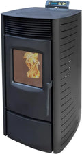 NEMAXX® P9 Pelletofen 11 kW A+ mit Auto-Reinigung, ECO-Modus & Wochenprogramm, Schwarz