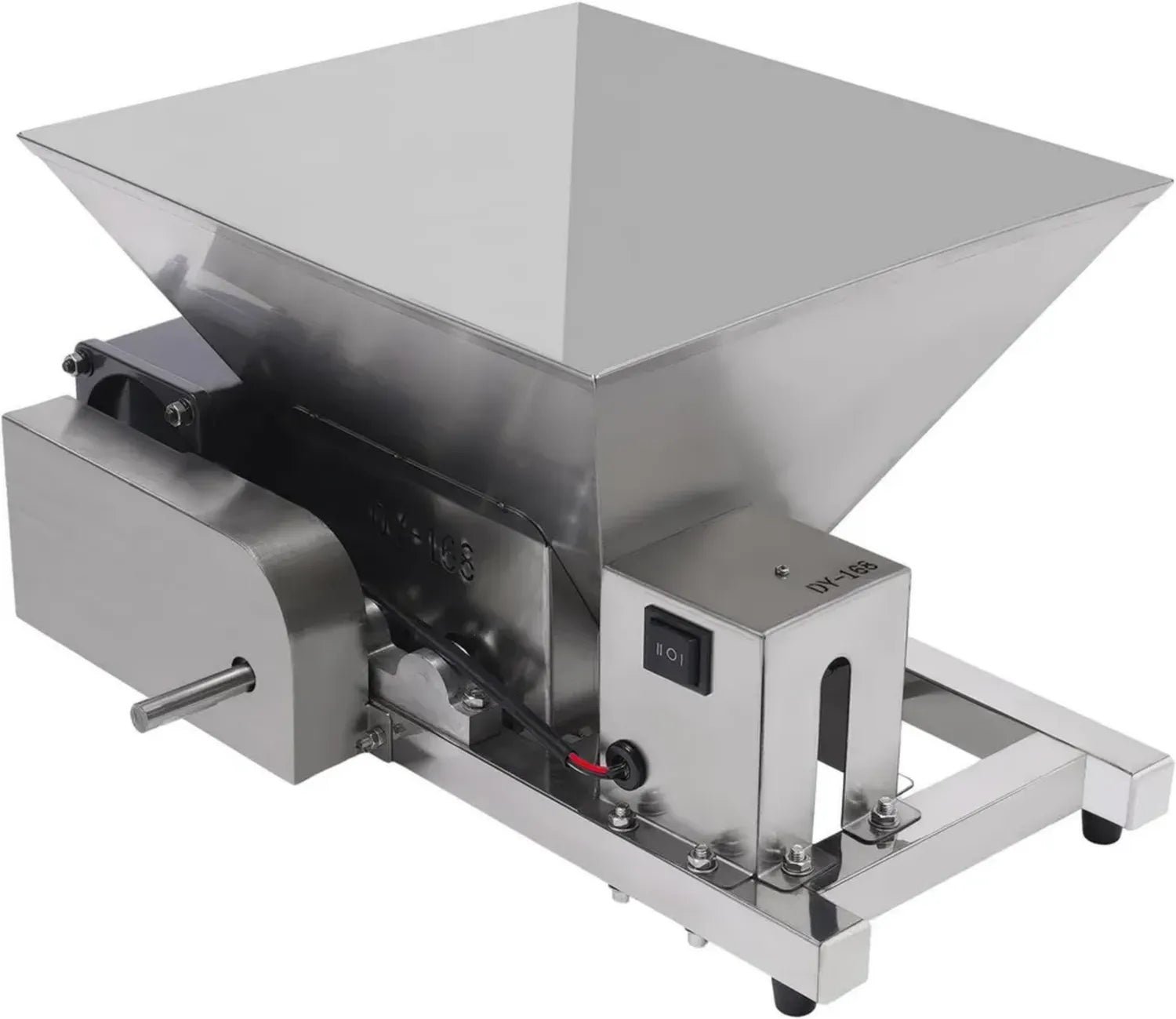 Elektrische 4L Obstmühle aus Edelstahl, 20kg/h: Für Obst, Brot & Zucker