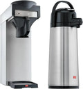 Melitta Filterkaffeemaschine mit Edelstahlkanne, 170 MT, Edelstahl/Schwarz, inkl. 2,2 l Pump-Isolierkanne, ca. 18 Tassen, Silber/Schwarz