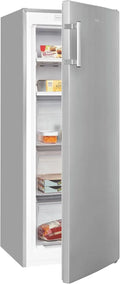 Exquisit No-Frost Gefrierschrank, 161L, Inox, LED-Display, Geräuscharm