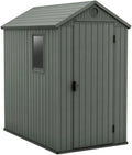 Keter Darwin Gartenhaus 4x6, Salbeigrün, Holzoptik, 2m²