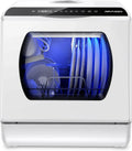 AIRMSEN Kompakter Tischgeschirrspüler, 5+1 Programme, 5L Tank, Touchscreen & LED, Ideal für Küche & Apartment (Weiß)