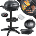 KESSER® 2in1 Elektrogrill mit Deckel und Thermometer – 2400W Stand- und Tischgrill