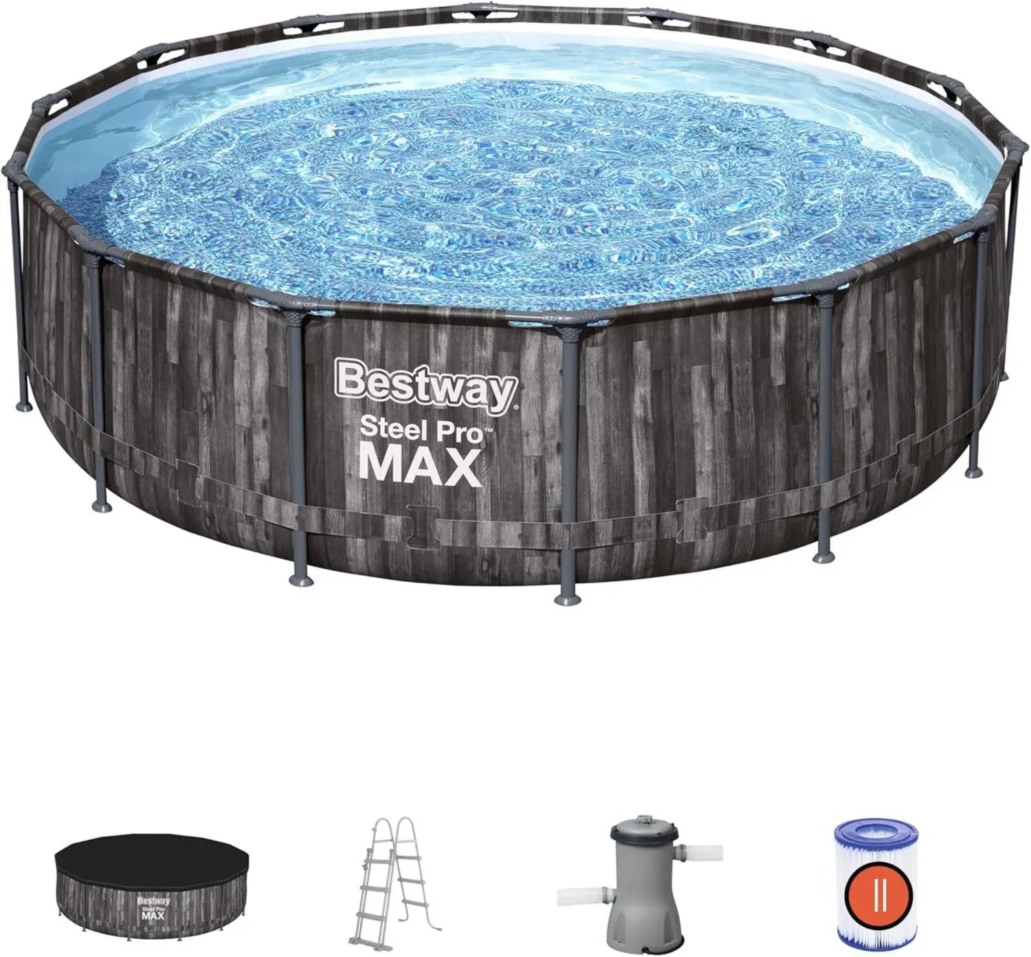 Bestway Stahlrahmen Pool Set 427 x 107 cm Mehrfarbig
