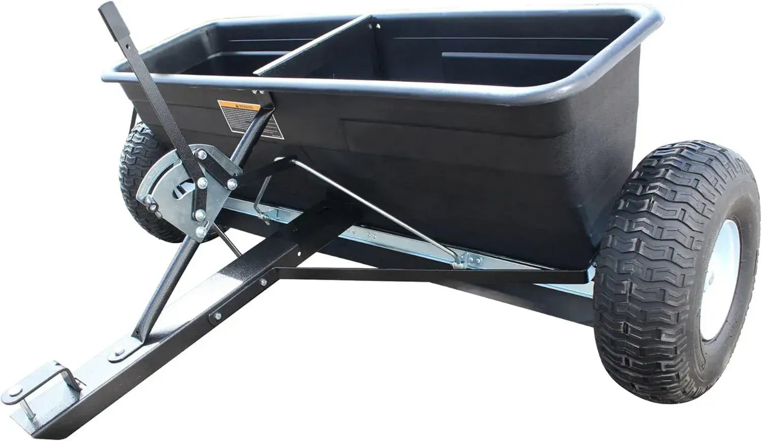SECURA Anhänger-Streuwagen 80KG für Dünger und Salz, kompatibel mit Mr. Gardener Rasentraktor