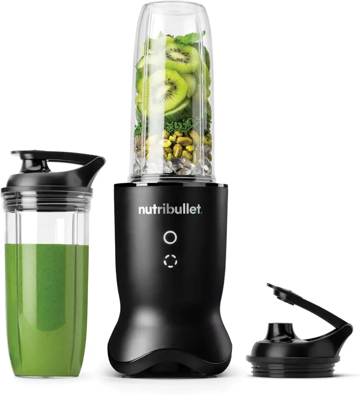 Nutribullet Ultra Mixer 1200W, Tritan-Behälter, Edelstahlklingen, Smoothie Maker Set mit 2 To-Go-Deckeln, Grau