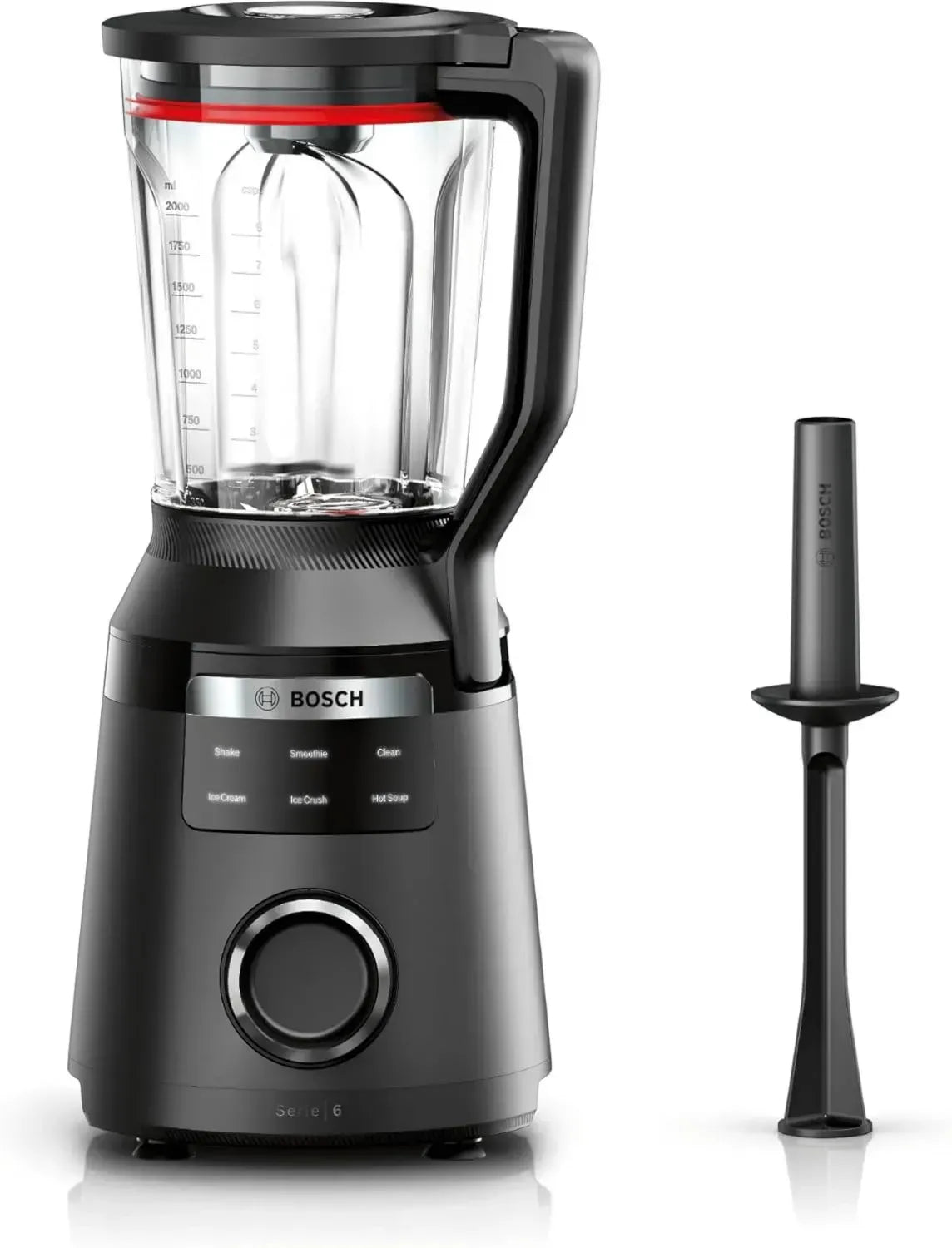 Bosch VitaPower Hochleistungsmixer 1800W, Smoothie Maker, 2L, 45.000 U/min, Programme für Suppe & Reinigung, spülmaschinengeeignet, Schwarz, Made in Europe
