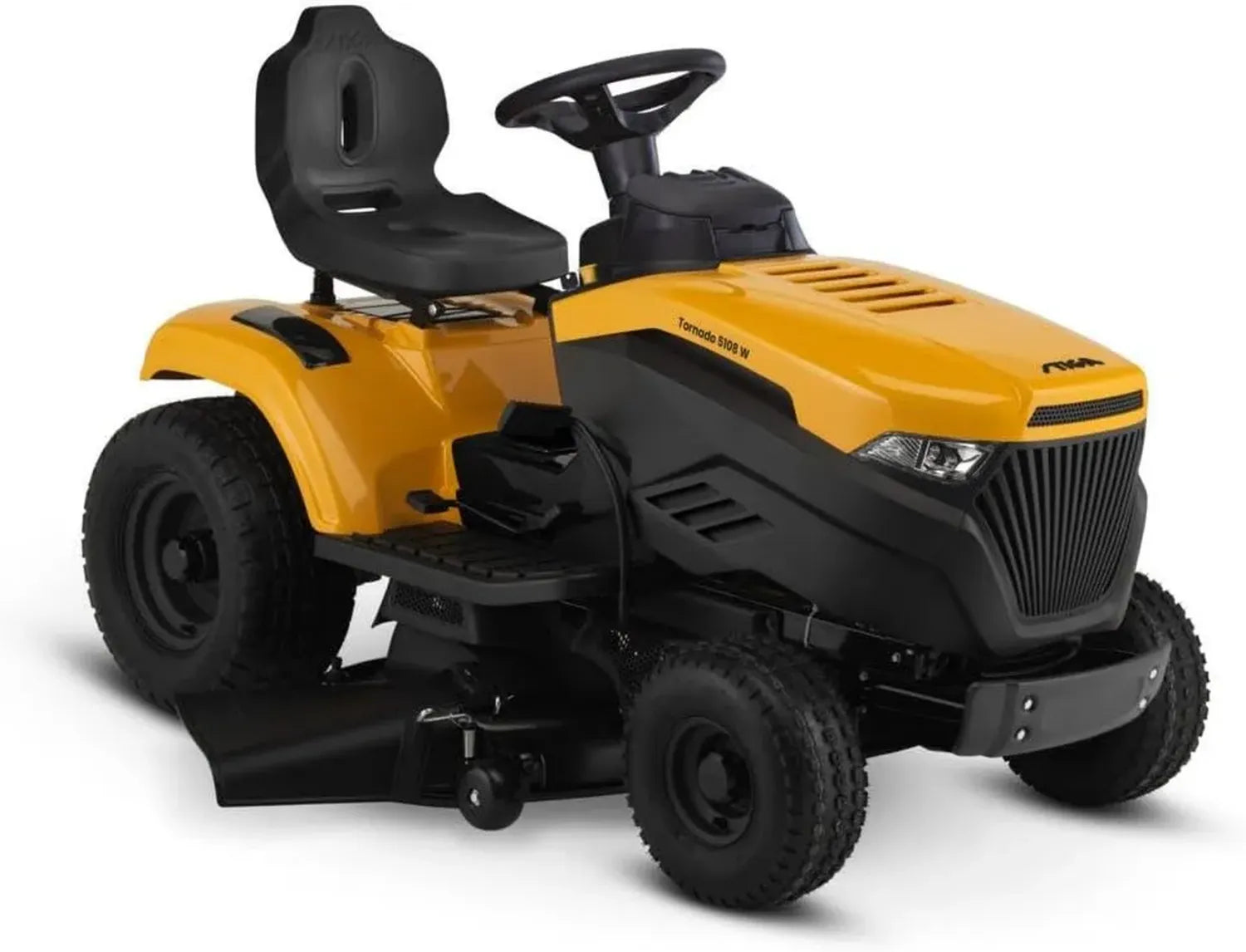 STIGA Tornado 5108 W Rasenmähertraktor - 586 cc V2-Motor - 108 cm Schnittbreite - Mulchfunktion & Seitenauswurf - Robuste Stahlachse - LED-Beleuchtung - Inklusive Anhängerkupplung & Ladegerät