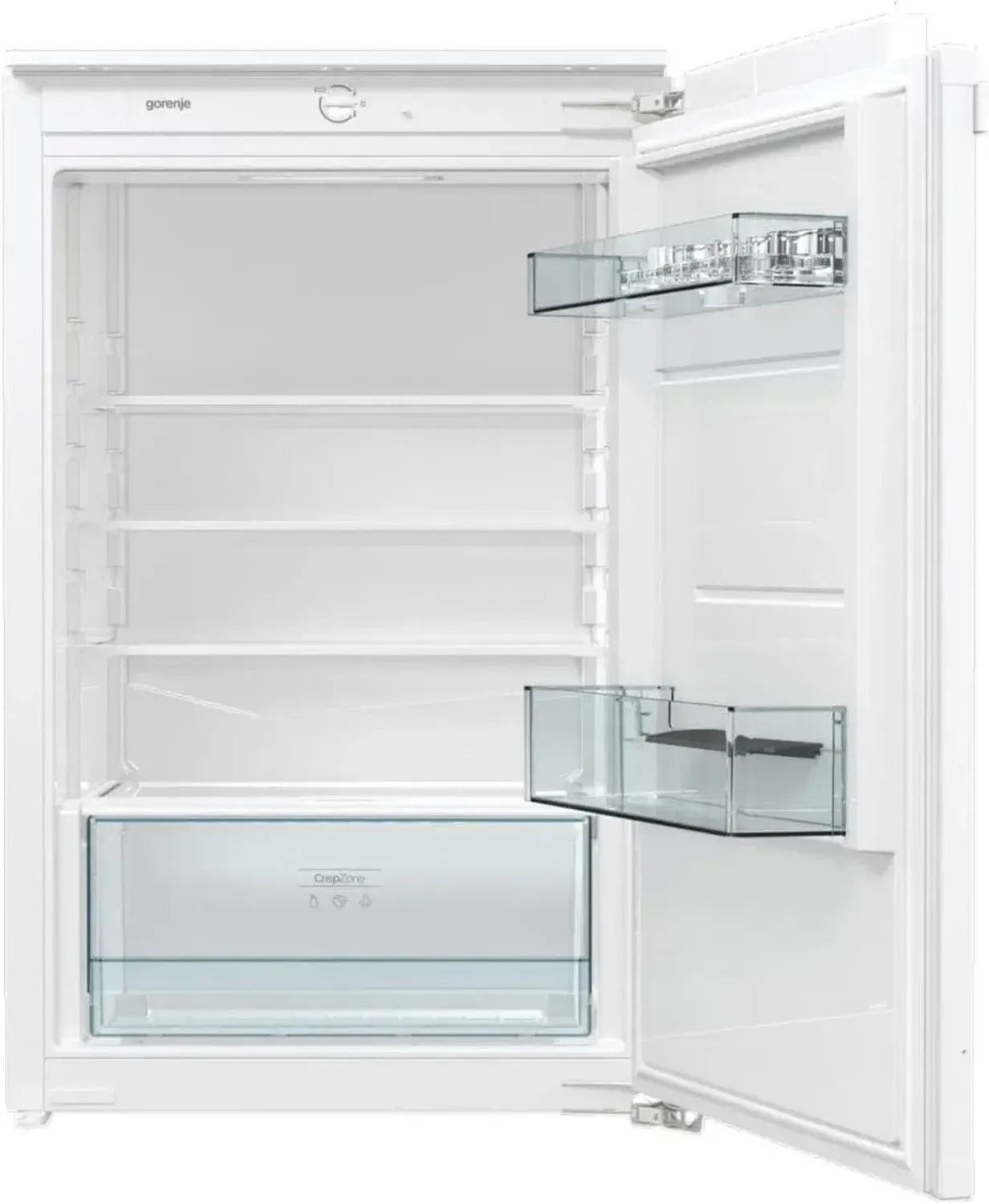 Gorenje RI209EE1 Einbau-Kühlschrank 131L, Energieklasse E, Leise 35 dB, CrispZone, EcoMode, LED, Wechselbarer Türanschlag, 87,5x54x54,5cm, Weiß