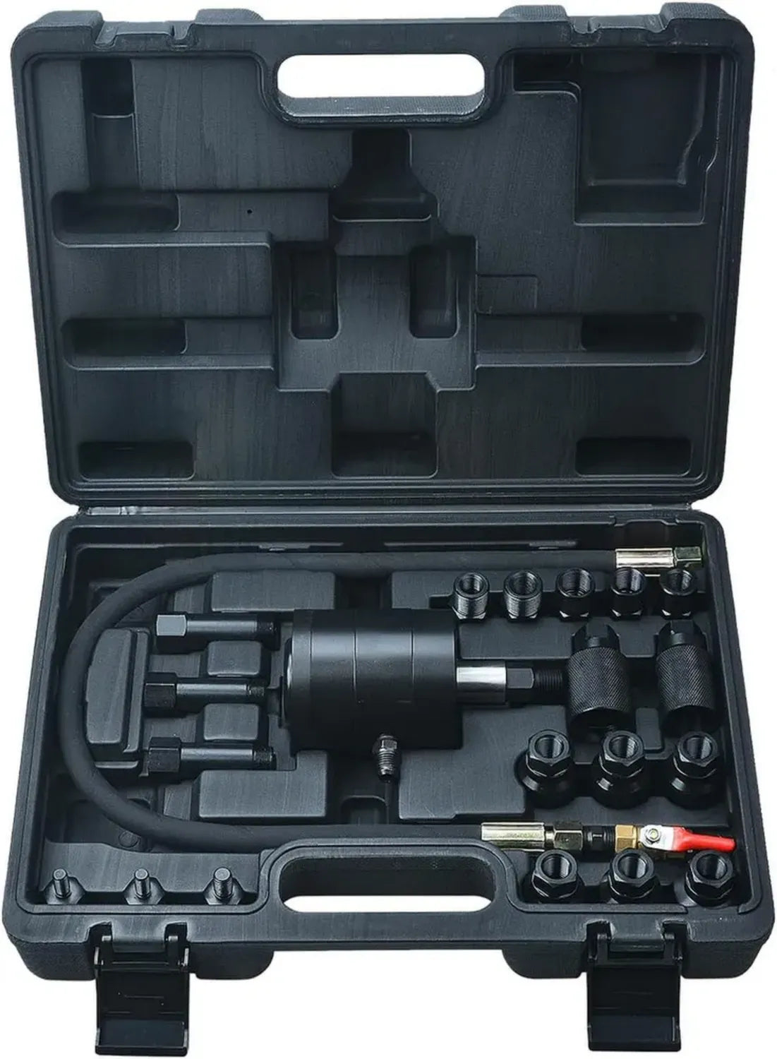 Pneumatischer Diesel-Injektor-Abzieher-Set, 21-teilig, mit 19 Adaptern, kompatibel mit Bosch, Delphi, Denso, Siemens
