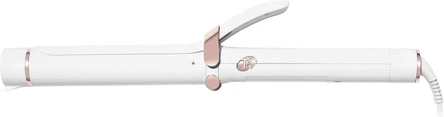 T3 SinglePass Curl – Hochwertiger Keramik-Lockenstab mit einstellbaren Temperaturen für geschmeidige Locken und Wellen, Weiß