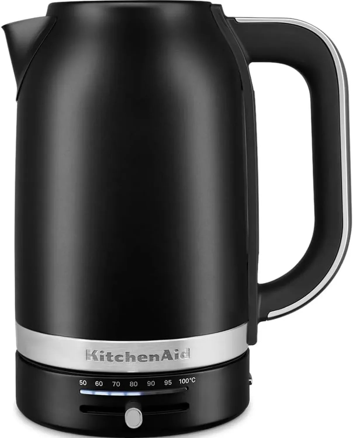 KitchenAid Elektrischer Wasserkocher 1,7L, Temperaturregelung 50-100°C, Kalkfilter - Matt Schwarz