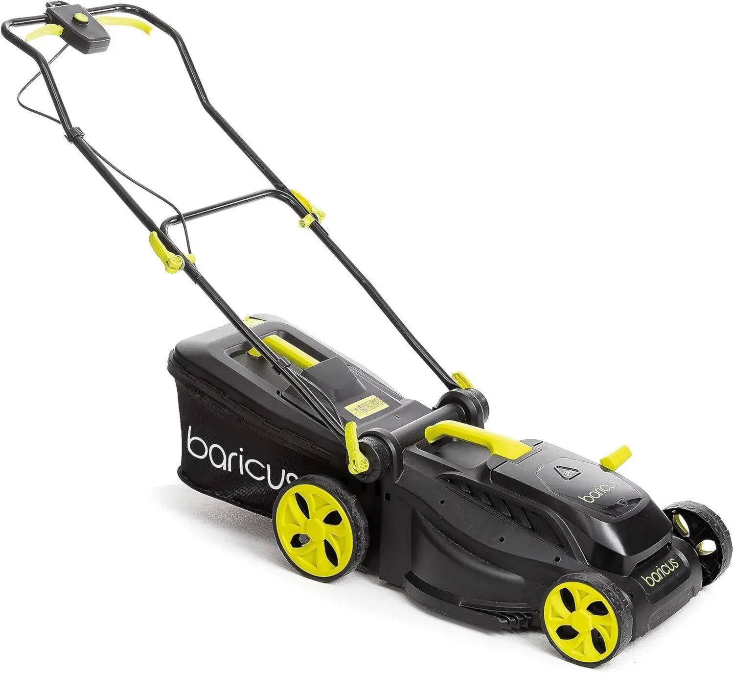 Kabelloser Rasenmäher 36V mit Schnellladegerät, 38 cm Schnittbreite, Mulchfunktion, bürstenlosem Motor, 36L Grasfangkorb, 5-fache Schnitthöheneinstellung