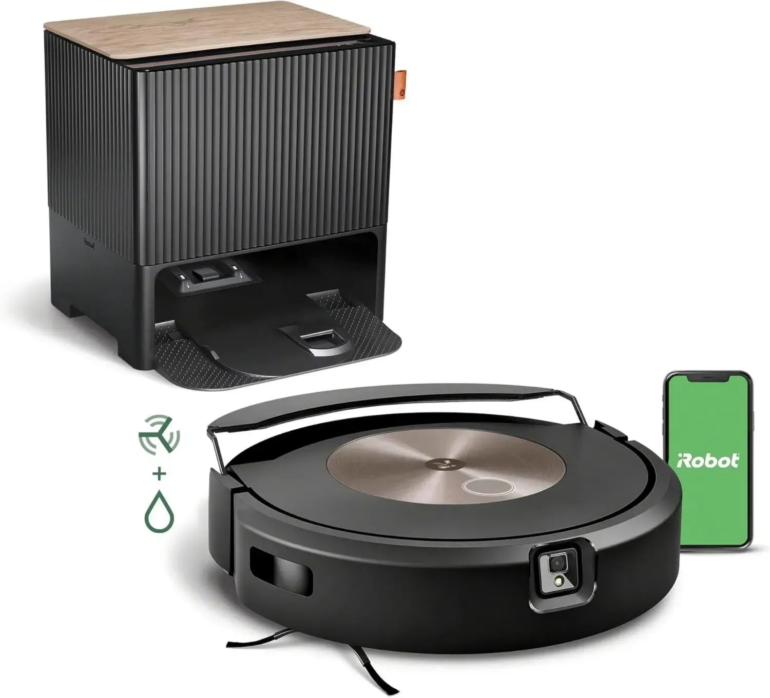iRobot Roomba Combo j9+ Staub- und Wischroboter mit automatischer Absaug- und Nachfüllstation, Präzisionsnavigation, 4-Stufen-Reinigungssystem, Objekterkennung, sprachgesteuert
