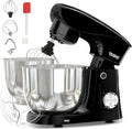 Leistungsstarke Küchenmaschine 1500W mit 4,5L & 5L Edelstahlschüsseln, 10+ Geschwindigkeiten, Kippkopfdesign, inkl. Knethaken, Rührbesen und Schneebesen