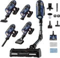 Rowenta kabelloser Akku-Staubsauger X-Force Flex 12.60 Aqua, 2-in-1, 150 AW, 45 Min Laufzeit, mit Aqua- und LED-Düse, Flexgelenk, Blau-Schwarz