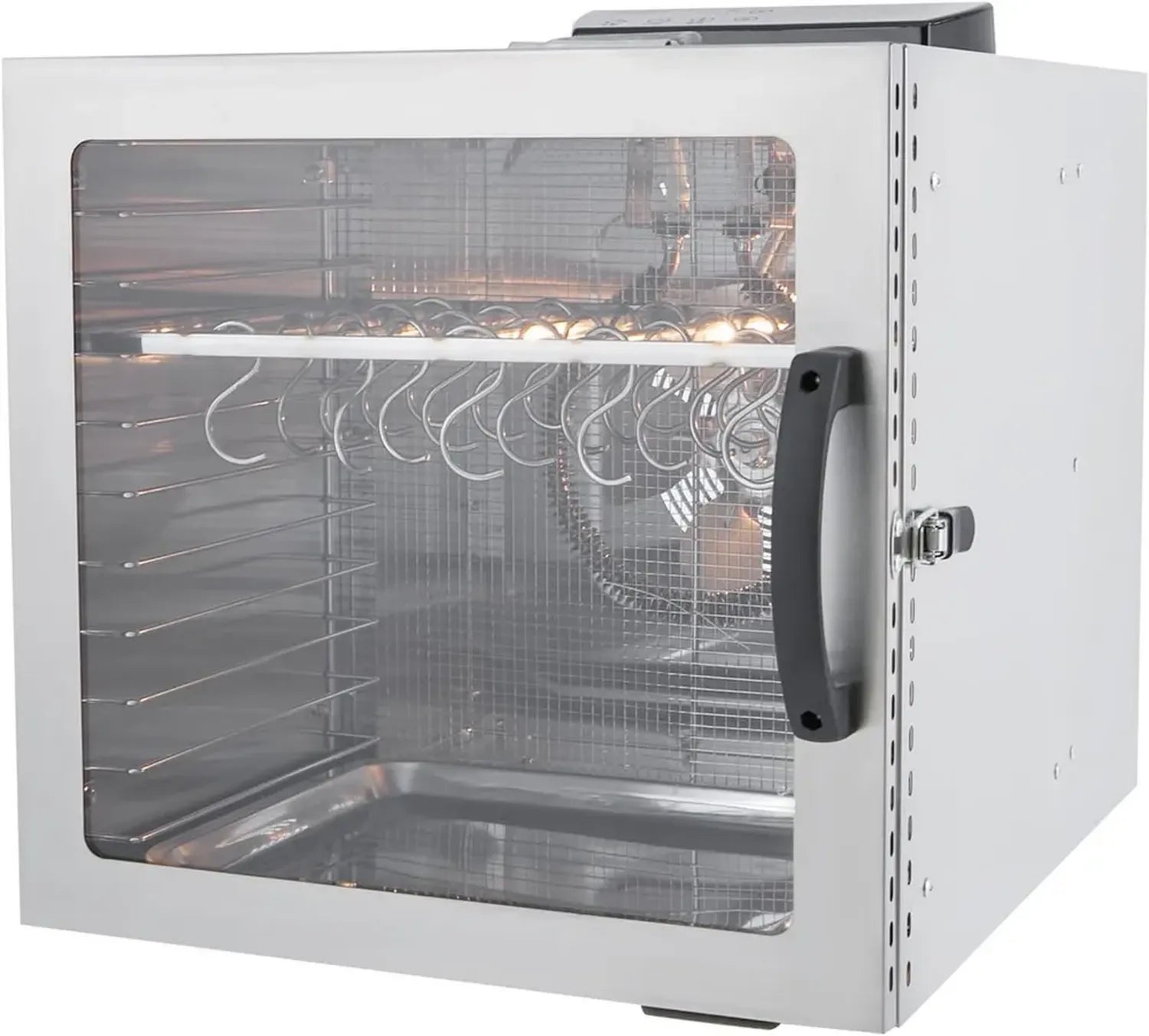 Professioneller 1000W Edelstahl Dörrautomat, 42,5 L, mit 24-Stunden-Timer und exakter Temperaturregelung, ideal für Trockenfleisch, Wurst, Fisch und Obst