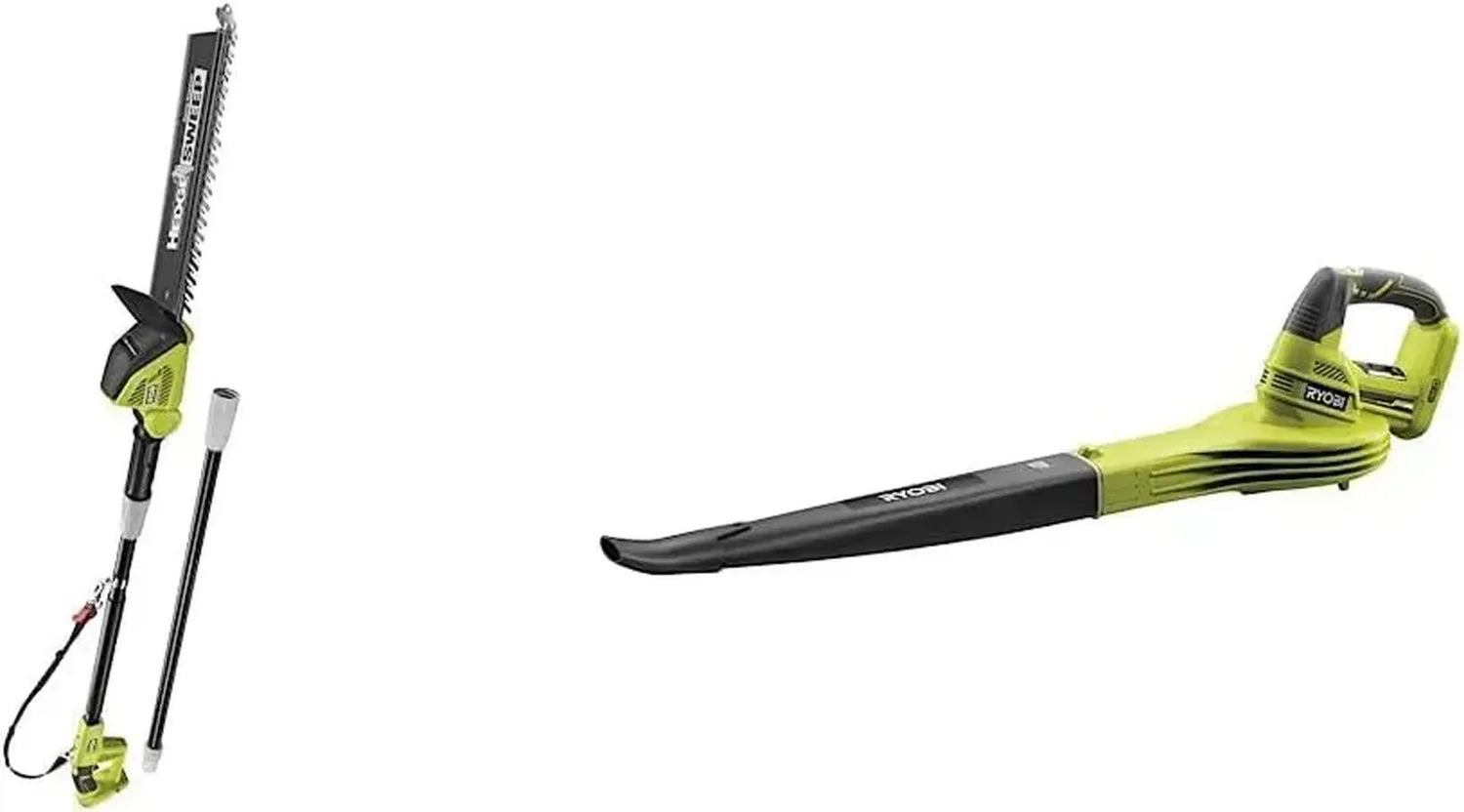 Ryobi 18V Akku-Teleskop-Heckenschneider & Laubgebläse Set, ohne Akku und Ladegerät