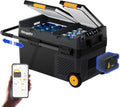 BougeRV 40L Kompressor-Kühlbox mit 173Wh Akku, Dual-Zonen und Türen, für Camping und Auto, 12V/24V/230V, mit Rollen und App-Steuerung, bis -20°C
