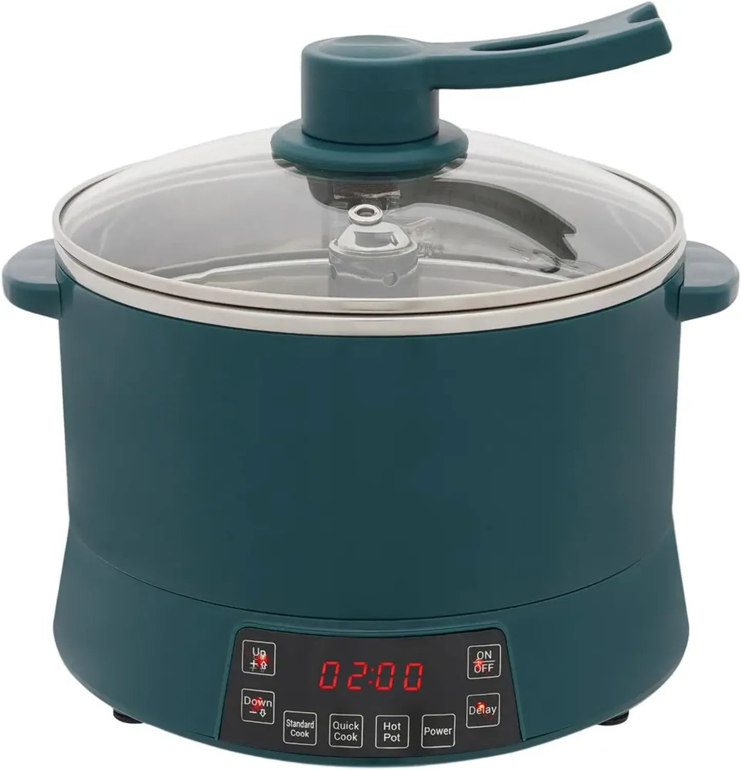 Digitaler Reiskocher 4L für gesunde Ernährung, Multikocher mit 4 Funktionen und Timer, ideal für 4-6 Personen, grün