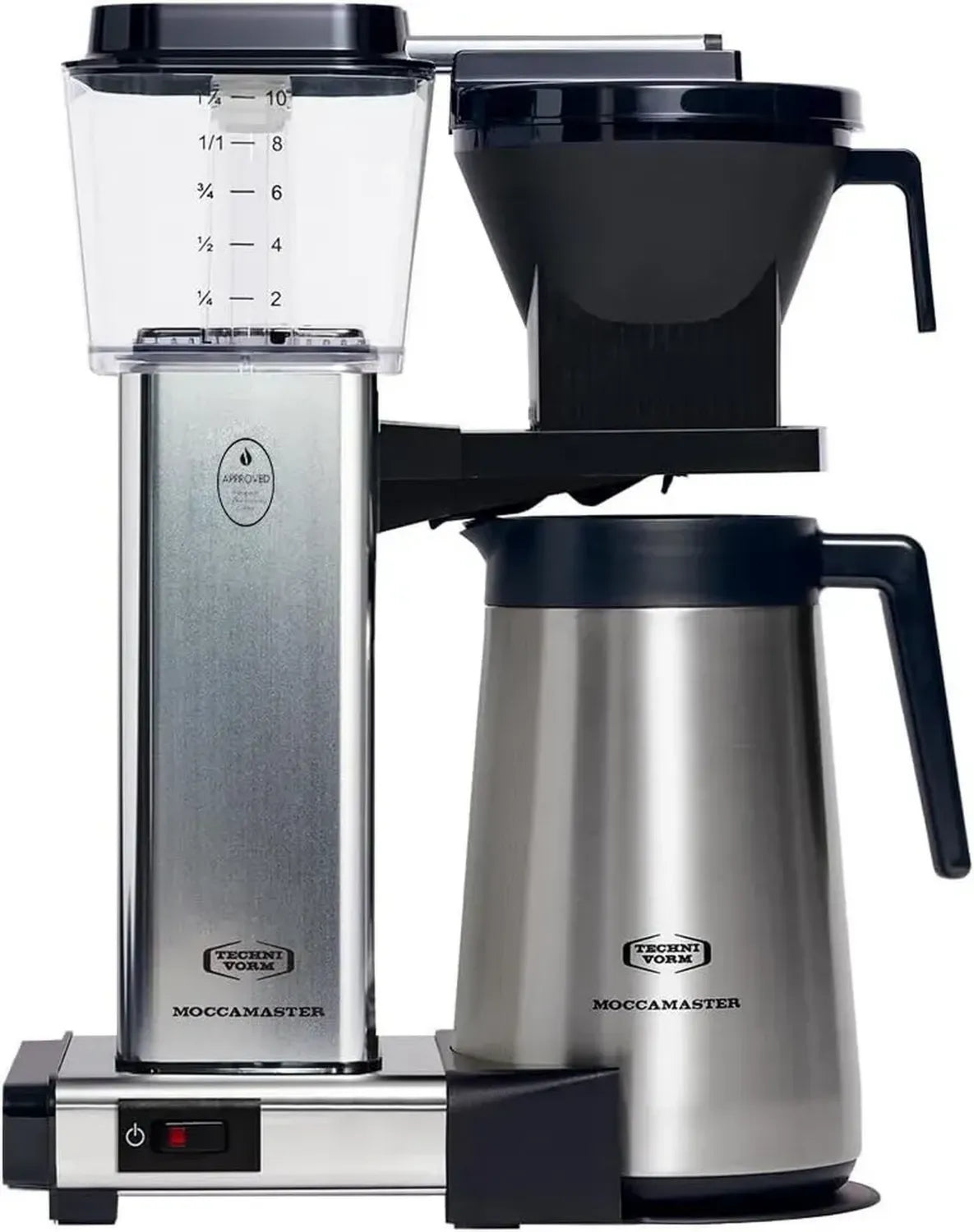 Moccamaster KBGT Filterkaffeemaschine mit Thermoskanne, 1.25L, Silber
