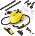 Leistungsstarker COSTWAY Dampfreiniger 2000W mit 13 Zubehörteilen, 5-bar Dampfdruck, 160°C maximale Temperatur, 108 m² Abdeckung, 1,8L Wassertank, schnelle Aufheizung in 8 Minuten, 5m Kabel (Gelb)
