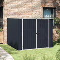 Metall-Geräteschuppen Gecheer Anthrazit 195x198x159 cm - Verzinkter Stahl Gartenschrank