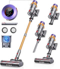 SunSare Kabelloser Staubsauger 600W, 50000Pa, 65Min Laufzeit, Smart Display, Leise für Hartböden, Teppiche & Tierhaare