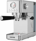 Halbautomatische Siebträger-Espressomaschine, 1300W – Mit Manometer, Milchaufschäumer und abnehmbarem Wassertank – Schnelle Aufheizung für perfekten Espresso, Cappuccino und Latte Macchiato