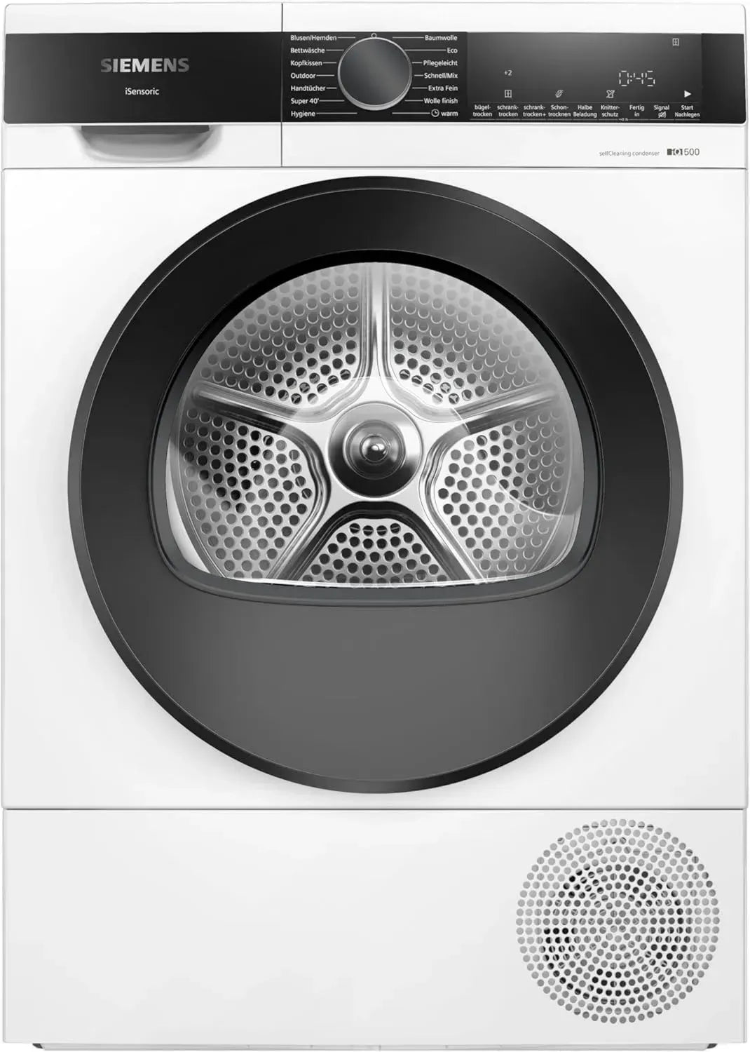 Siemens iQ500 Wärmepumpentrockner 9 kg, Schnelltrocknung, Selbstreinigender Kondensator, autoDry Funktion, ideal für kleine Ladungen