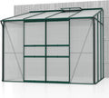Vitavia Wand-Gewächshaus Ida 5200, 5,2 m², Smaragdgrün, 4 mm Hohlkammerplatten