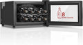 FOHERE Kompakter Weinkühlschrank, 8 Flaschen, LED-Display, Glastür, 22L, 8-18 °C