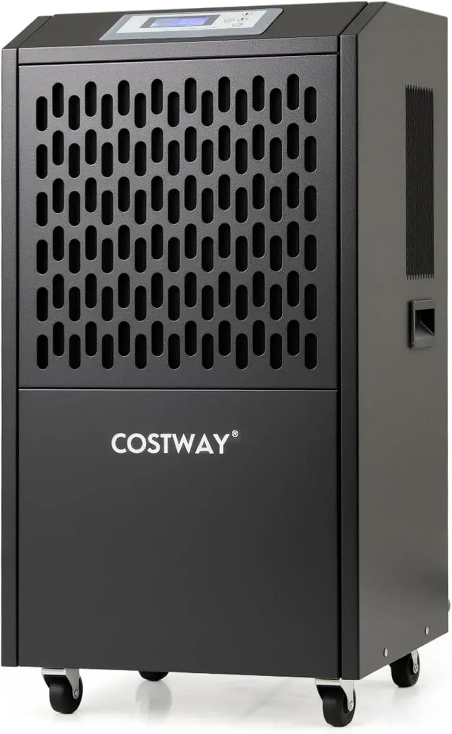 COSTWAY 118L Industrie-Luftentfeuchter mit Ablaufschlauch, 24-Stunden-Timer und Rollen, Bautrockner für Keller, Lager, Baustellen bis 790 m²