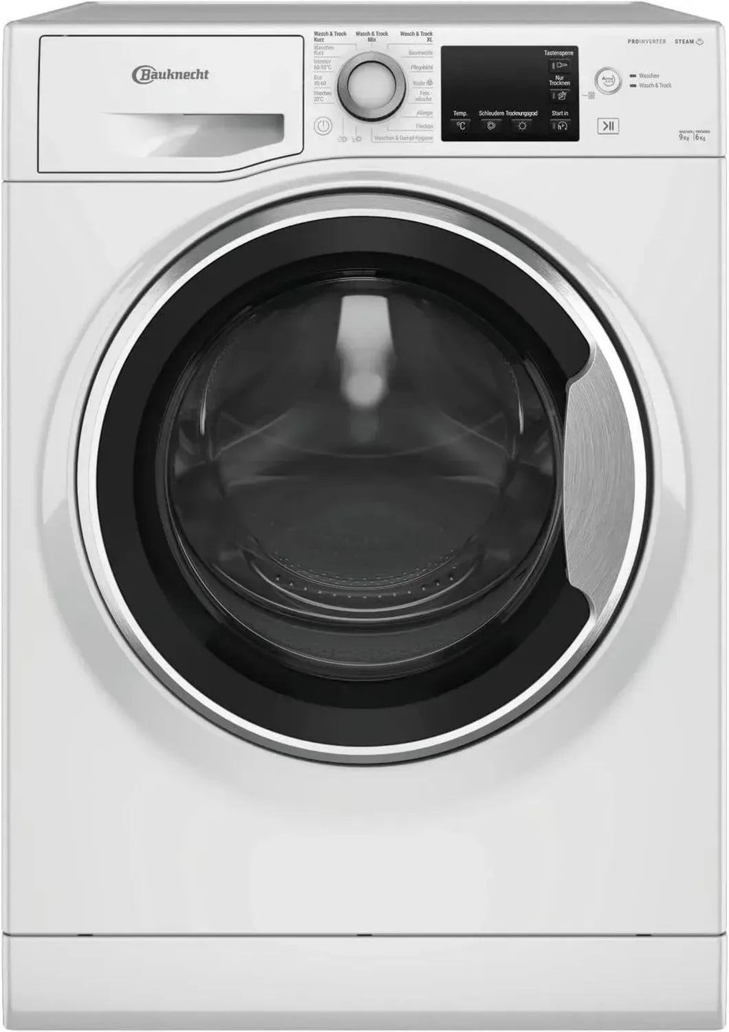 Bauknecht WATK Sense 9614 C Waschmaschine Trockner 9/6 kg, Active Care Color+, Inverter-Motor, Fleckenentfernung, Allergieprogramm, Schnellwäsche 30 Min, XL Wasch- & Trockenfunktion